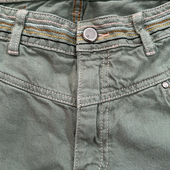 Cotélac Acoté Cropped Pant Cotton Linen Blend Green size 2 - Picture 4 of 8